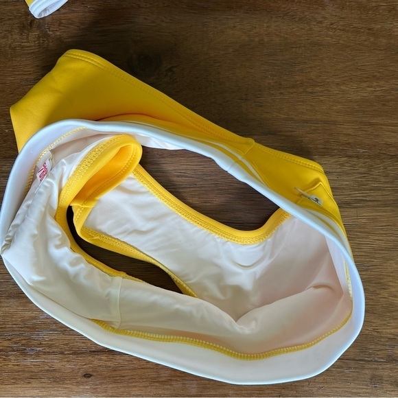 RE/DONE x SOLID & STRIPES YELLOW TWO PIECE SWIMSUIT SIZE S/M - Picture 2 of 11